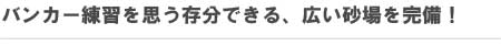 300ヤードを超える広大なドライビングエリア